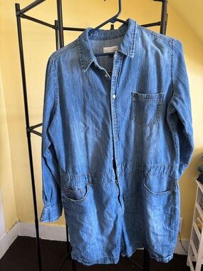 Universal Thread Mid-Blue Denim Romper